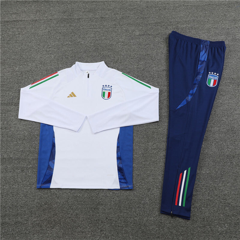 Italie Half-Pull Trainingspak 'Wit' 25/26 - KINDEREN