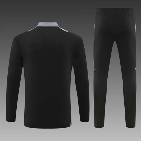 Italie Half-Pull Zip Trainingspak 'Zwart' - VOLWASSENEN