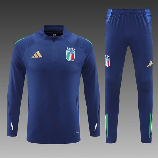 Italie Half-Pull Zip Trainingspak 'Koningsblauw' - VOLWASSENEN