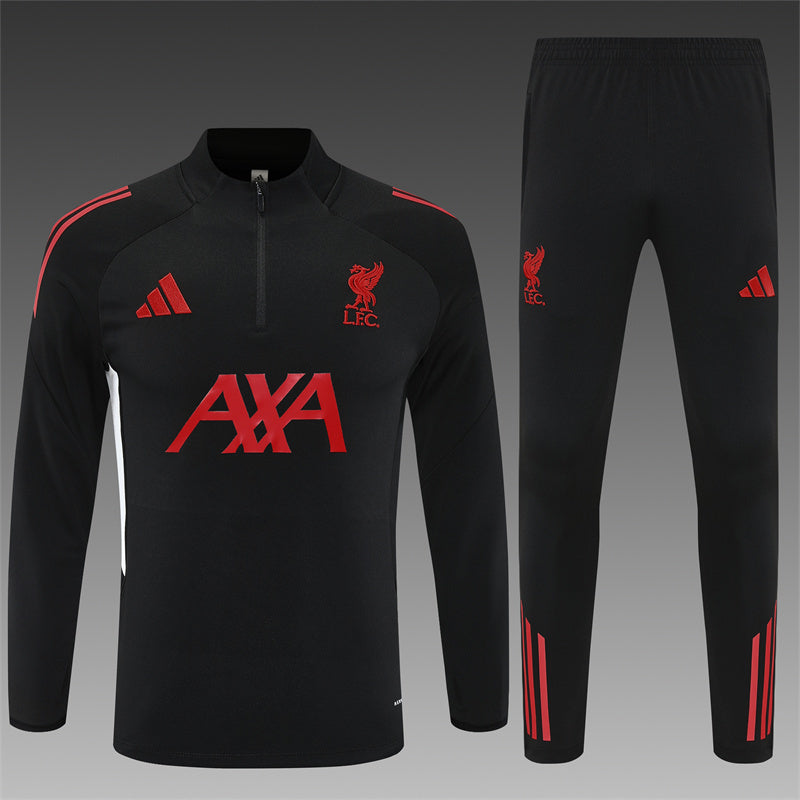 Liverpool Half-Pull Trainingspak 'Zwart' 25/26 - KINDEREN