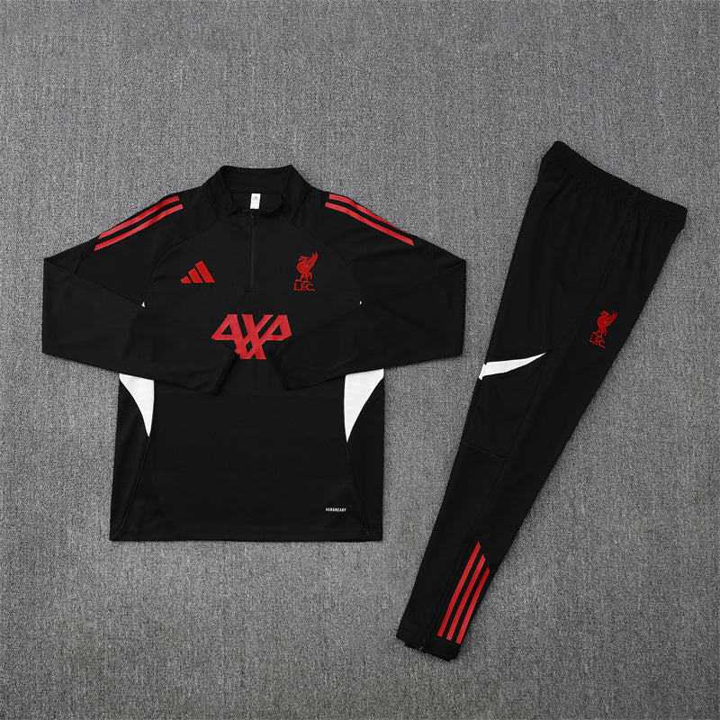 Liverpool Half-Pull Trainingspak 'Zwart' 25/26 - KINDEREN