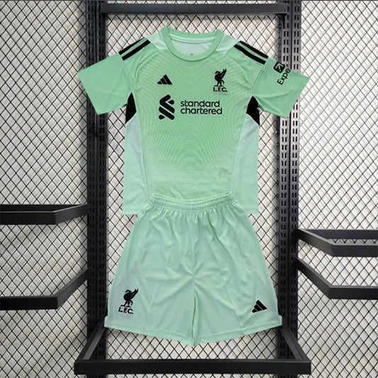 Liverpool Keeper Voetbalkit 'Groen' 25/26 - KINDEREN