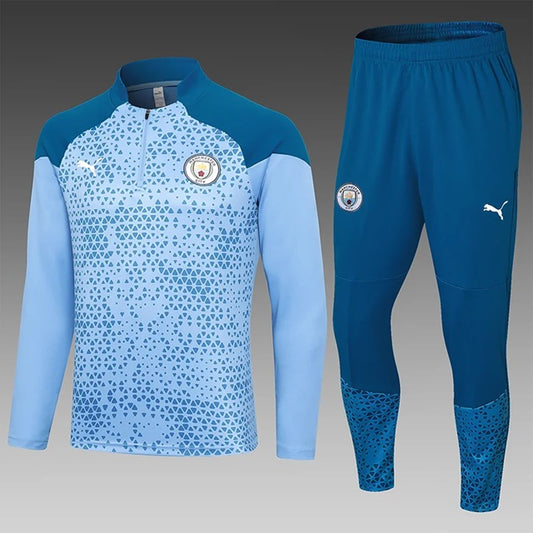 Manchester City Half-Pull Trainingspak 'Blauw' - VOLWASSENEN