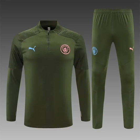 Manchester City Half-Pull Trainingspak 'Groen' - VOLWASSENEN