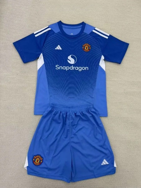 Manchester United Keeper Voetbalkit 'Blauw' 25/26 - KINDEREN