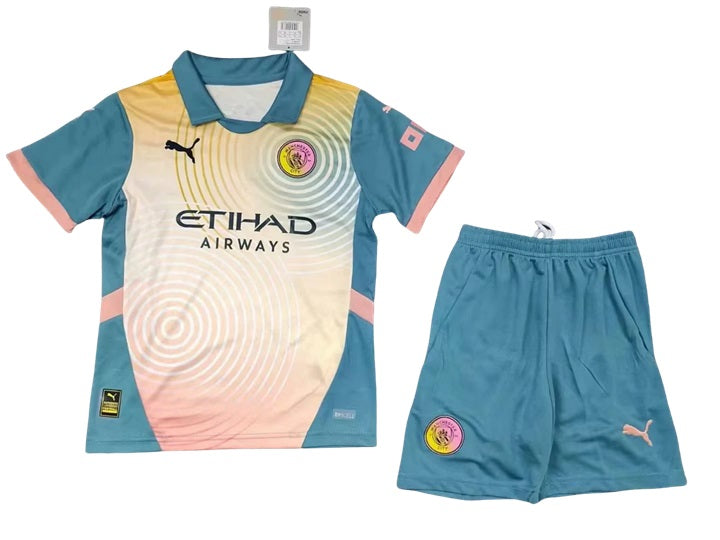 Manchester City Vierde 'Uit' Voetbalkit 24/25 - KINDEREN