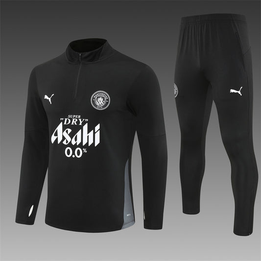 Manchester City Half-Pull Trainingspak 'Zwart' 25/26 - VOLWASSENEN