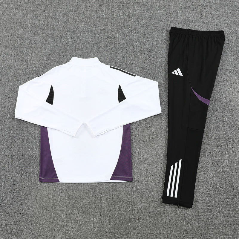 Manchester United Half-Pull Trainingspak 'Wit-Paars' 25/26 - VOLWASSENEN