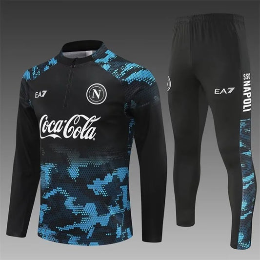 Napoli Half-Pull Trainingspak 'Zwart' - VOLWASSENEN