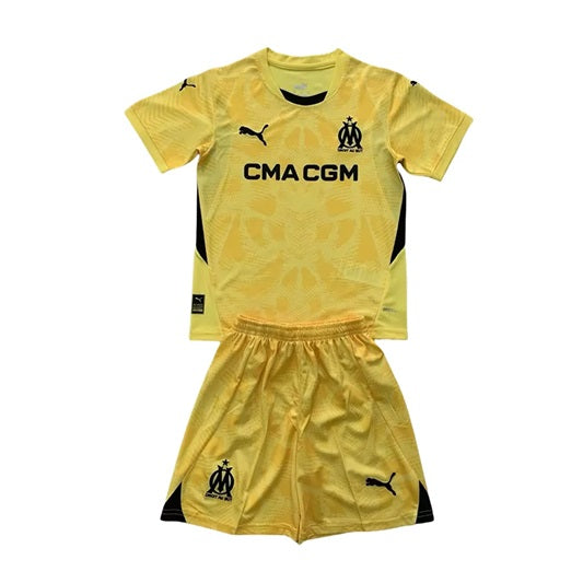 Olympique Marseille Keeper Voetbalkit 'Geel' 24/25 - KINDEREN