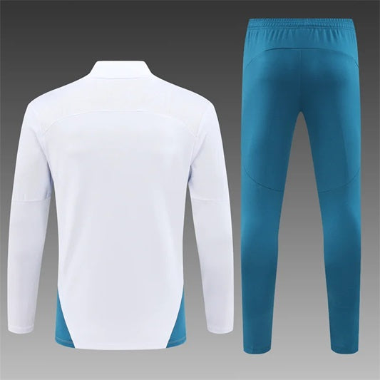 Olympique Marseille Half-Pull Trainingspak 'Wit' - KINDEREN