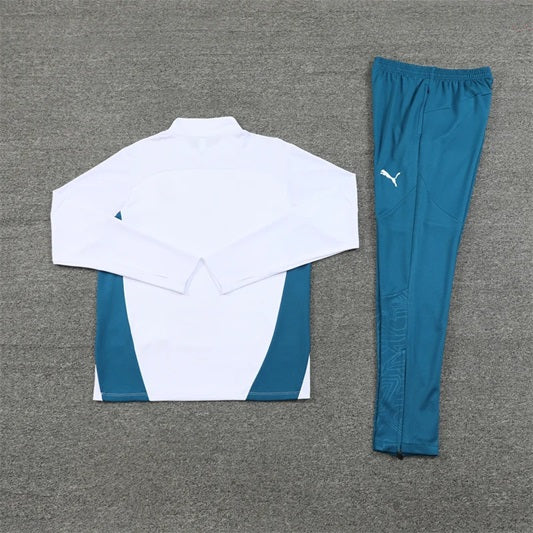 Olympique Marseille Half-Pull Trainingspak 'Wit' - KINDEREN