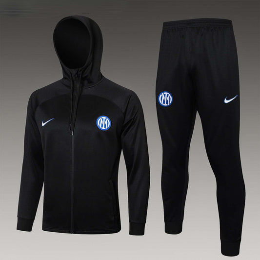 Inter Milan Hooded Full-zip Trainingspak 'Zwart' 25/26 - VOLWASSENEN