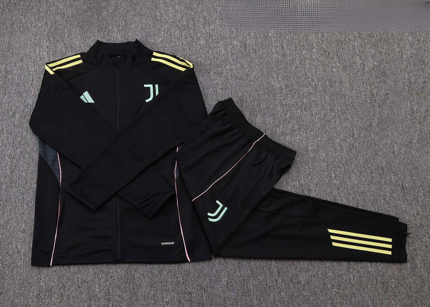 Juventus Full-zip Trainingspak 'Zwart' 25/26 - KINDEREN