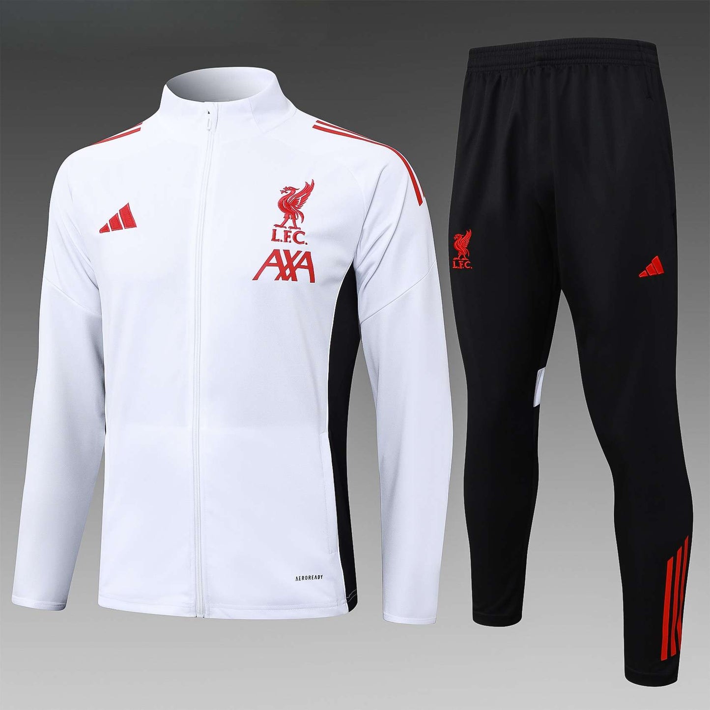 Liverpool Full-zip Trainingspak 'Wit' 25/26 - VOLWASSENEN