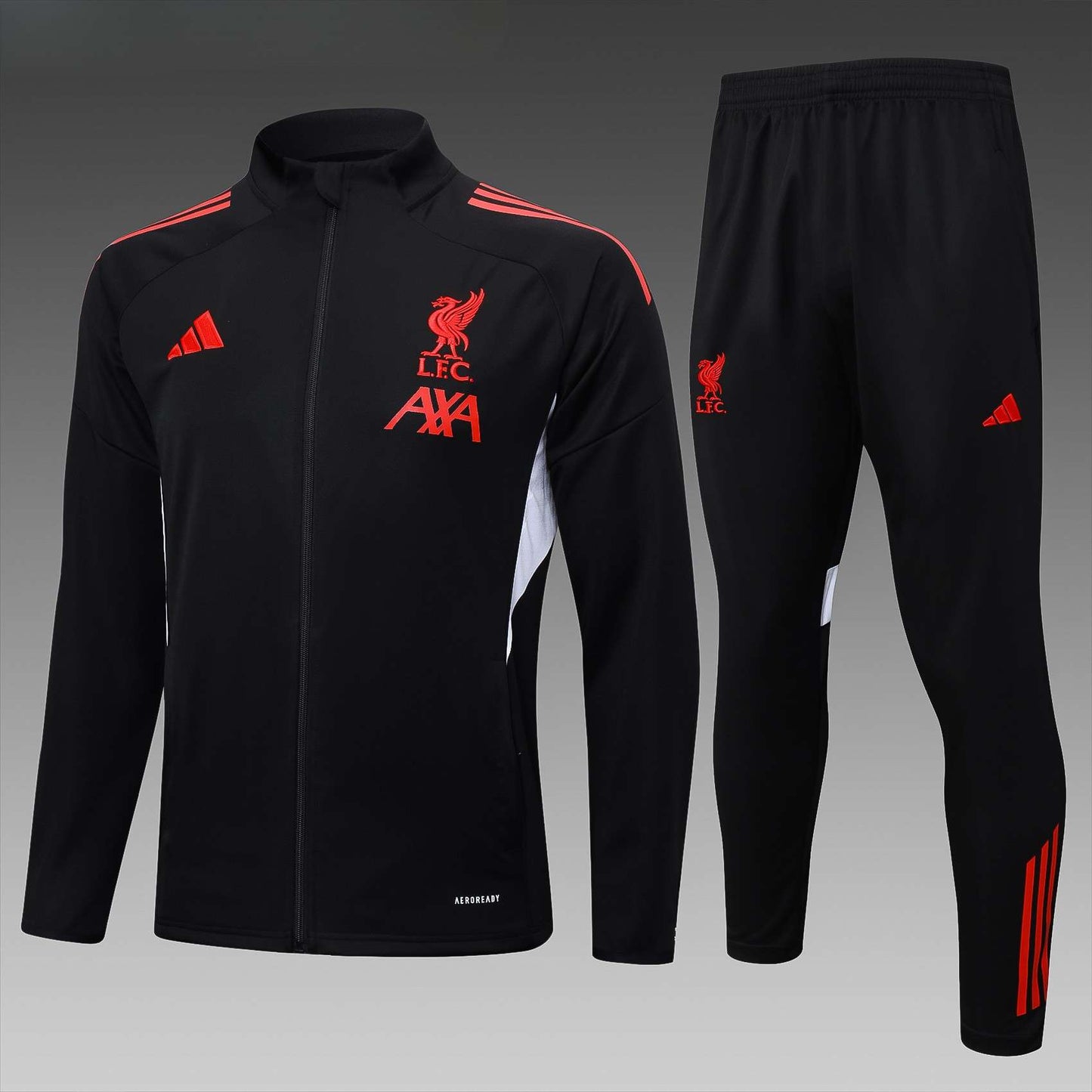 Liverpool Full-zip Trainingspak 'Zwart' 25/26 - VOLWASSENEN