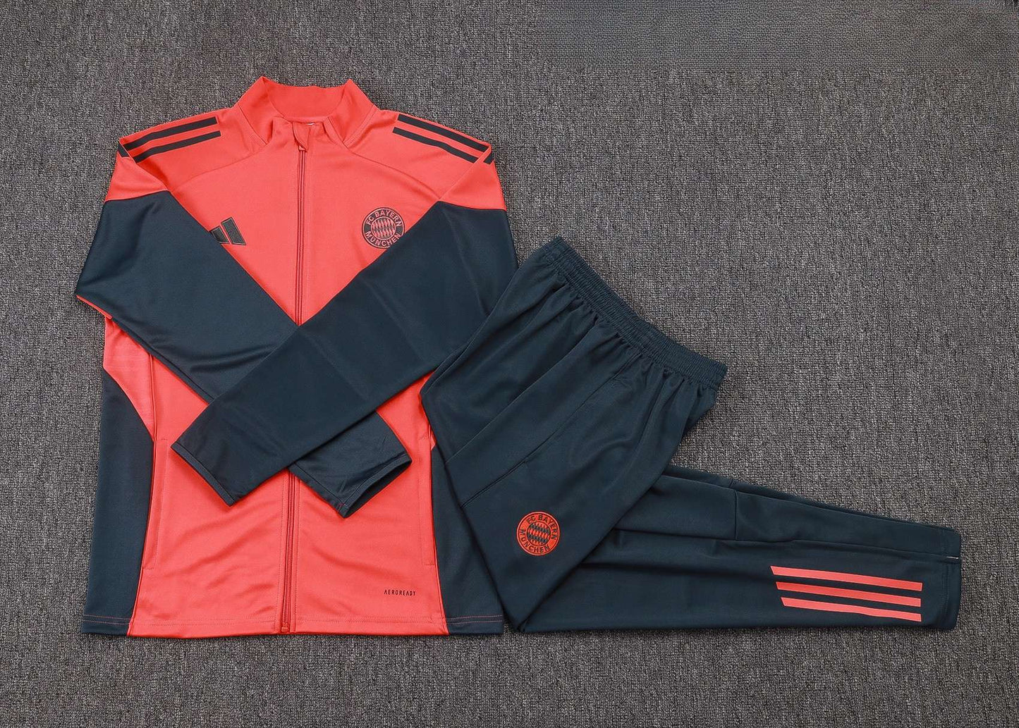 Bayern Munchen Full-zip Trainingspak 'Fluor/Grijs' 25/26 - VOLWASSENEN