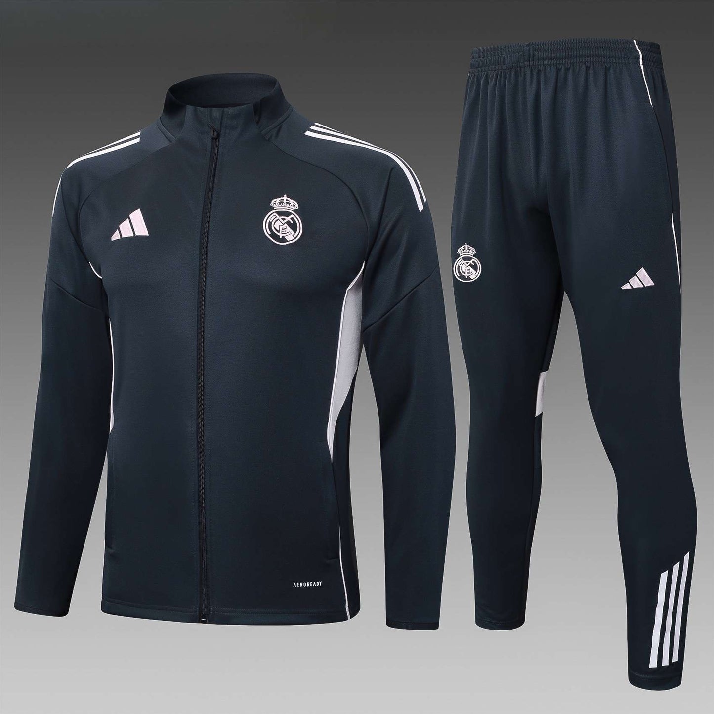 Real Madrid Full-zip Trainingspak 'Zwart' 25/26 - VOLWASSENEN