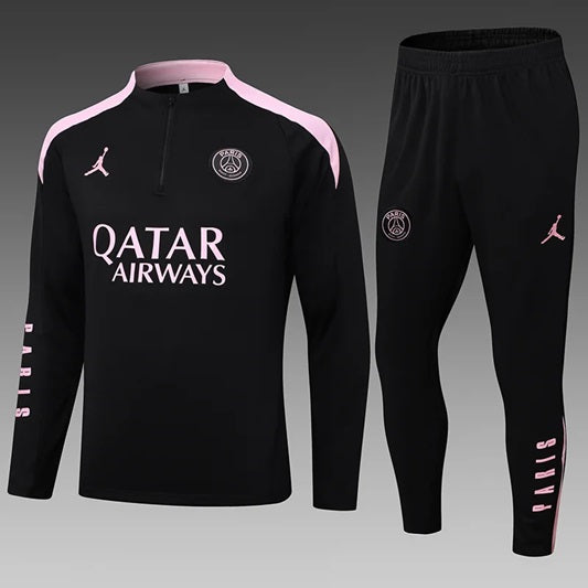 Paris Saint Germain Half-Pull Trainingspak 'Zwart/Roze' - VOLWASSENEN