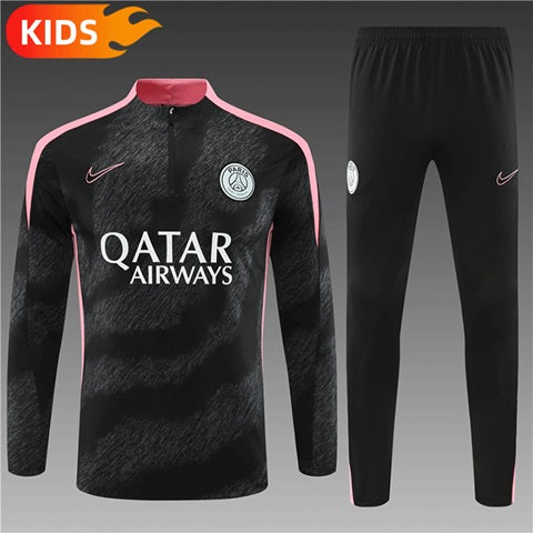Paris Saint Germain Half-Pull Trainingspak 'Zwart/Roze/Grijs' - KINDEREN