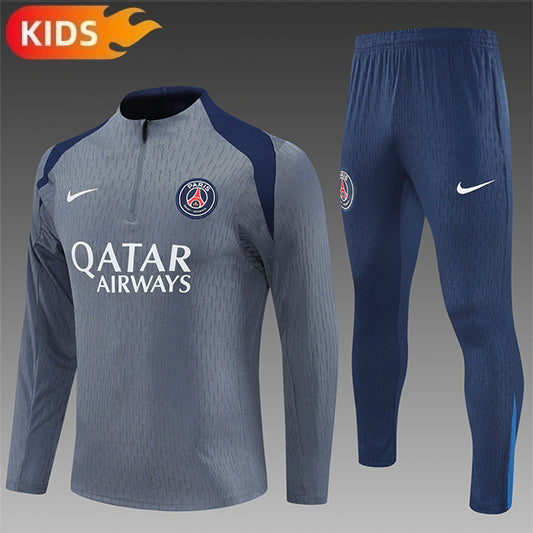 PSG Half-Pull Trainingspak 'Grijs' 25/26 - KINDEREN