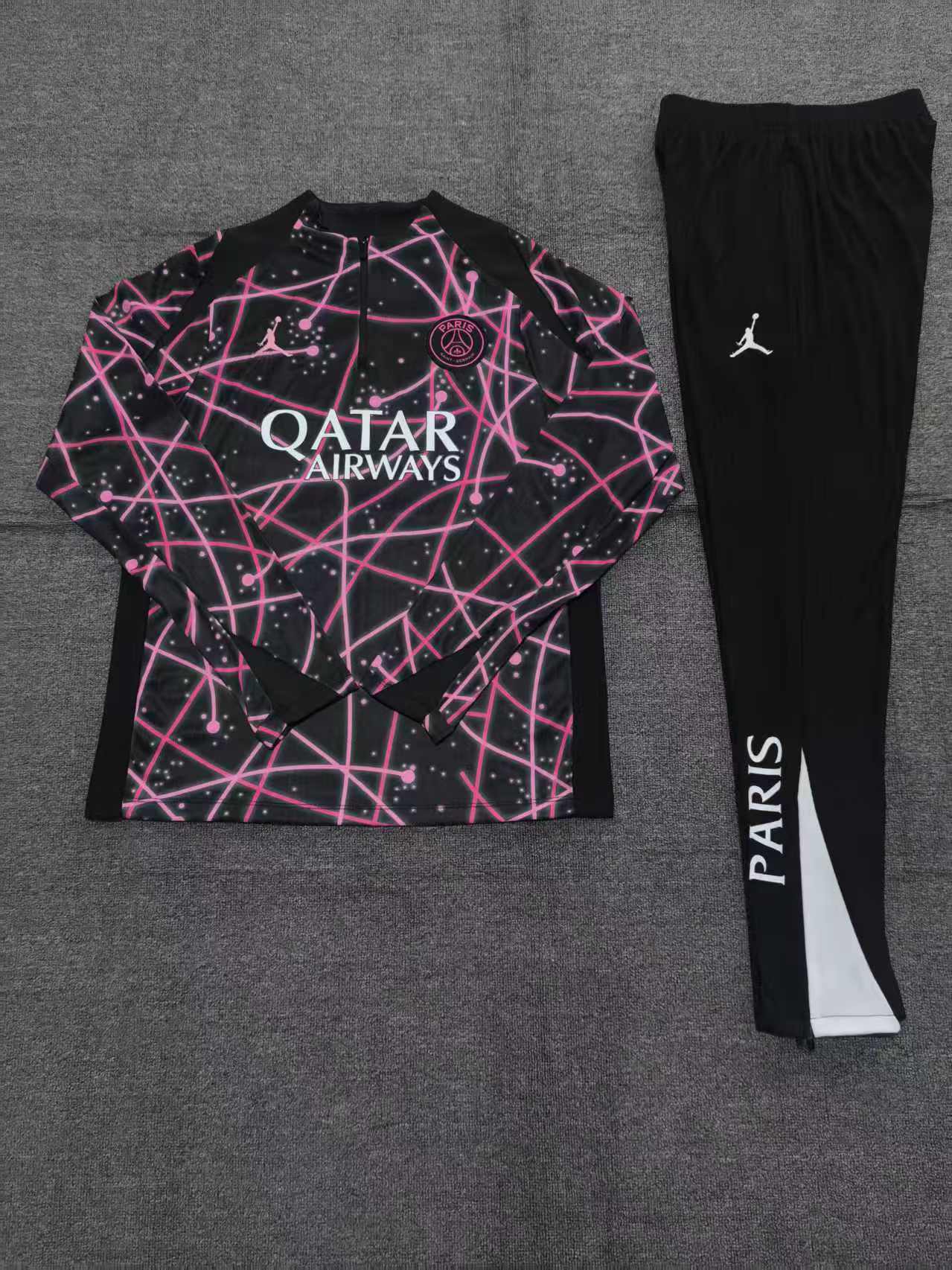 PSG Half-Pull Trainingspak 'Zwart-Roze' 25/26 - VOLWASSENEN