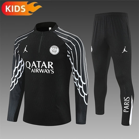 PSG Half-Pull Trainingspak 'Zwart' 25/26 - KINDEREN