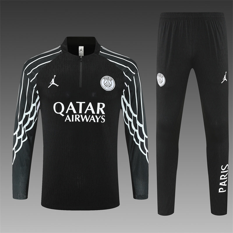 PSG Half-Pull Trainingspak 'Zwart' 25/26 - KINDEREN