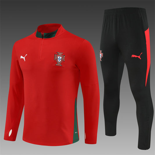Portugal Half-Pull Trainingspak 'Rood' 25/26 - VOLWASSENEN