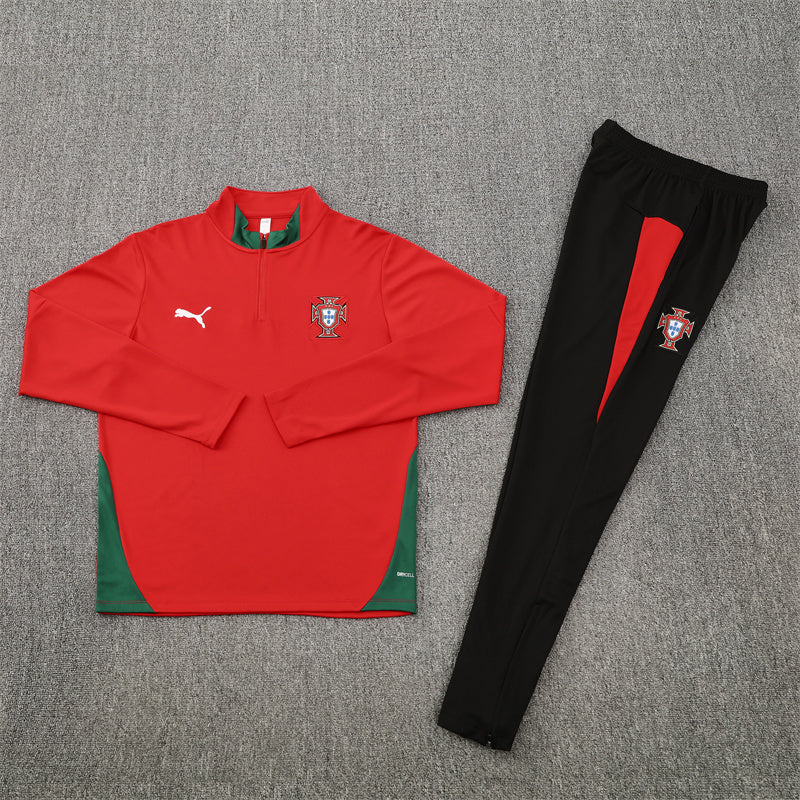 Portugal Half-Pull Trainingspak 'Rood' 25/26 - KINDEREN