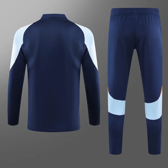Real Madrid Half-Pull Trainingspak 'Blauw' - VOLWASSENEN