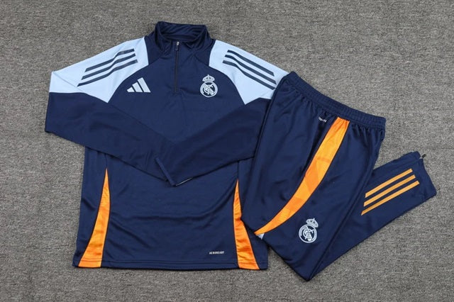 Real Madrid Half-Pull Trainingspak 'Blauw' - VOLWASSENEN