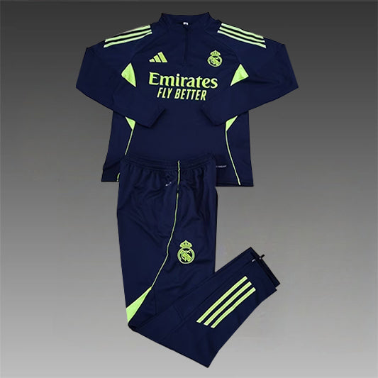 Real Madrid Half-Pull Trainingspak 'Blauw-Geel' - VOLWASSENEN
