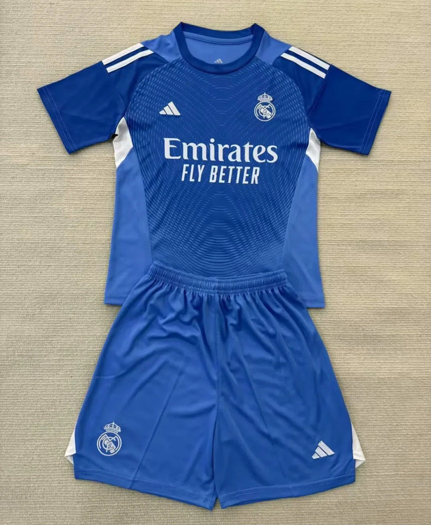 Real Madrid Keeper Voetbalkit 'Blauw' 25/26 - KINDEREN