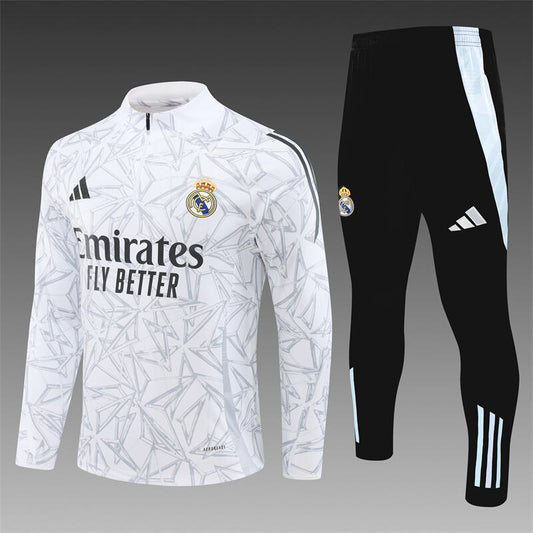 Real Madrid Half-Pull Trainingspak 'Wit' - VOLWASSENEN