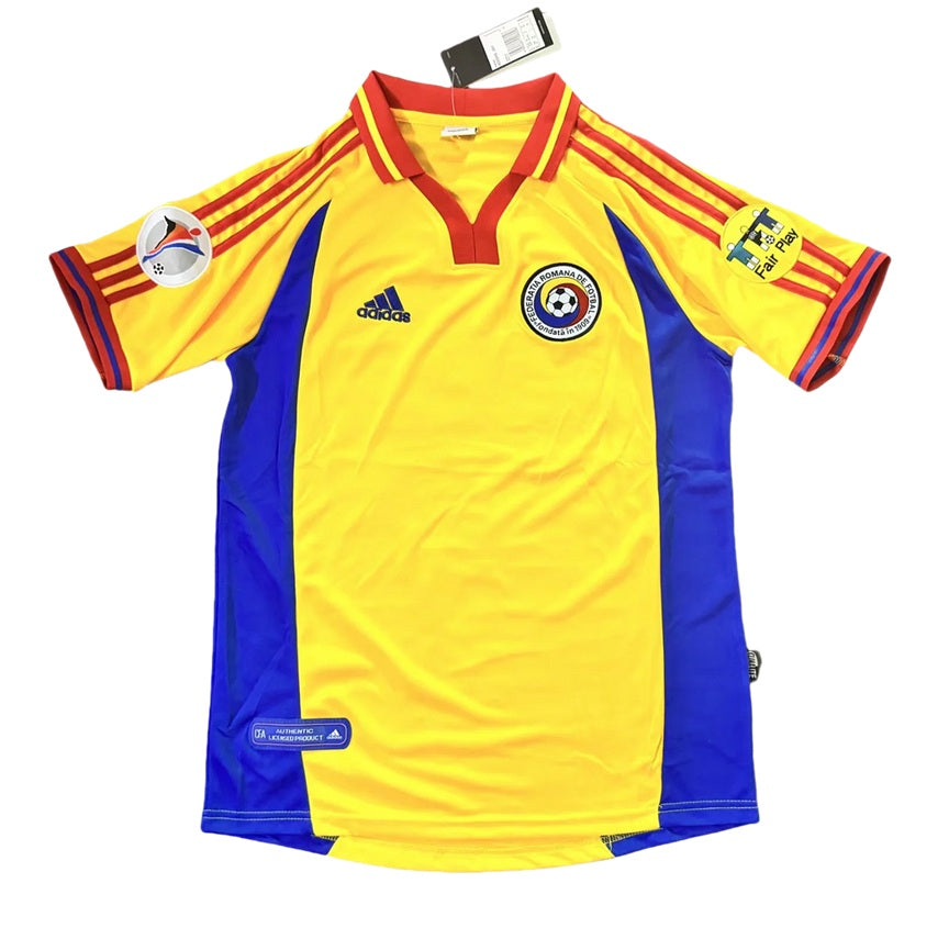 Roemenie Retro 'Thuis' Voetbalshirt 2000 - VOLWASSENEN