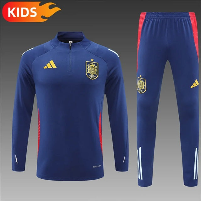Spanje Half-Pull Zip Trainingspak 'Blauw' - KINDEREN