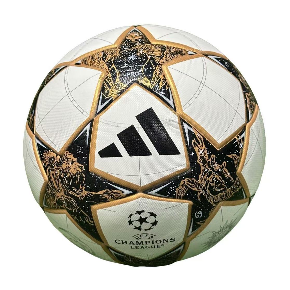Champions League 25/26 'Finale 25' PRO Wedstrijdbal (Wit-Zwart-Goud)