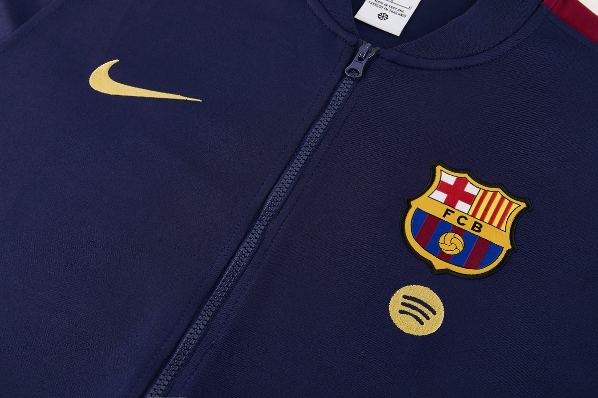 Barcelona Full-Zip Trainingspak 26/27 'Marineblauw' - VOLWASSENEN