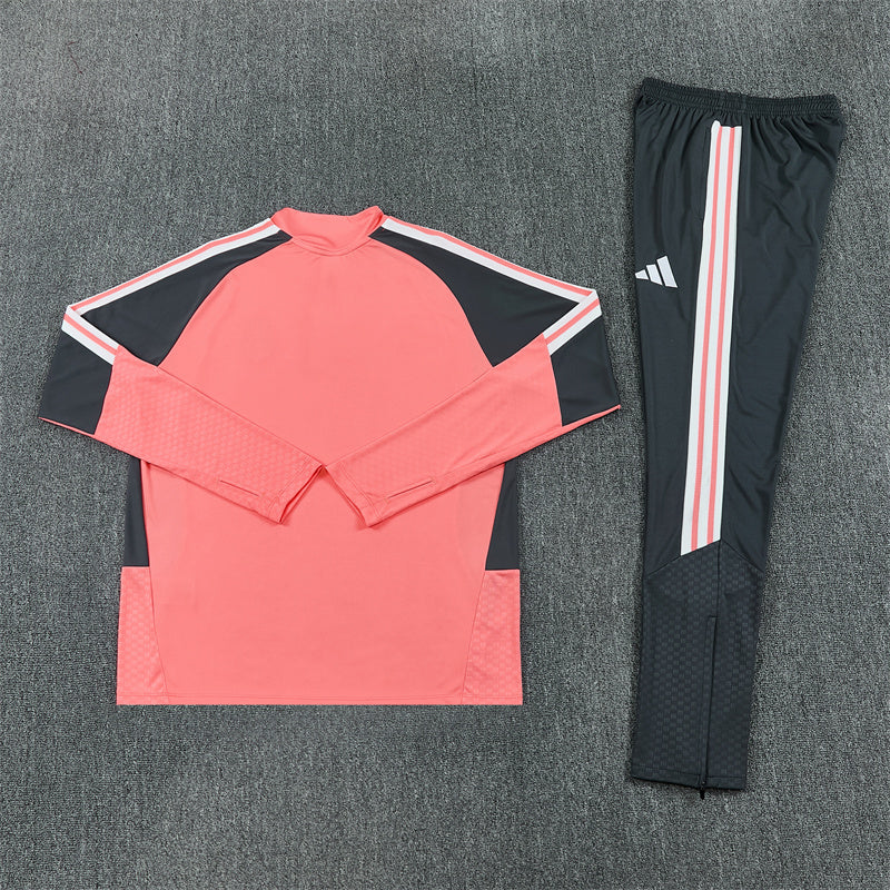 Real Madrid Half-Pull Trainingspak 'Roze-Grijs' 26/27 - KINDEREN
