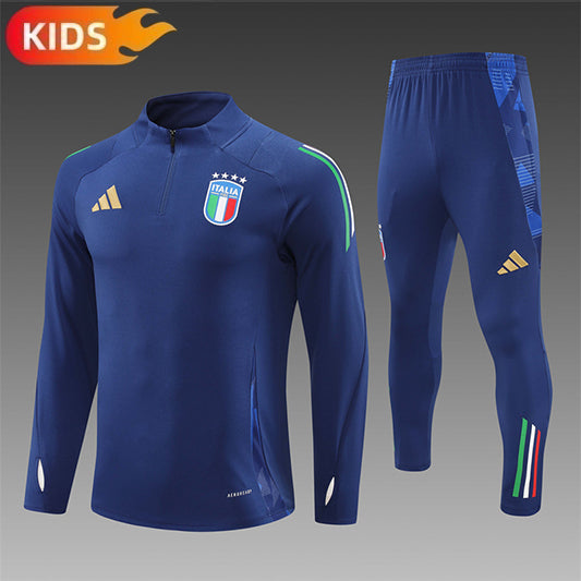 Italie Half-Pull Trainingspak 'Blauw' 25/26 - KINDEREN