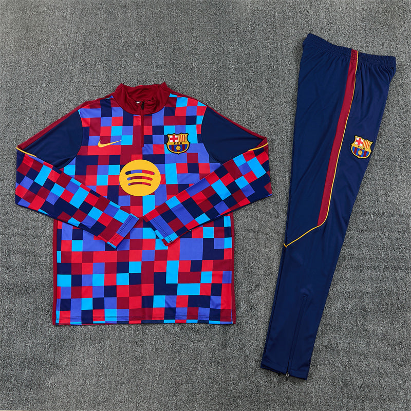 Barcelona Half-Pull Trainingspak 'Rood-Blauw' 26/27 - KINDEREN