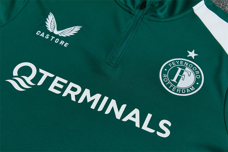 Feyenoord Half-Pull Trainingspak 'Groen-Wit' 26/27 - VOLWASSENEN