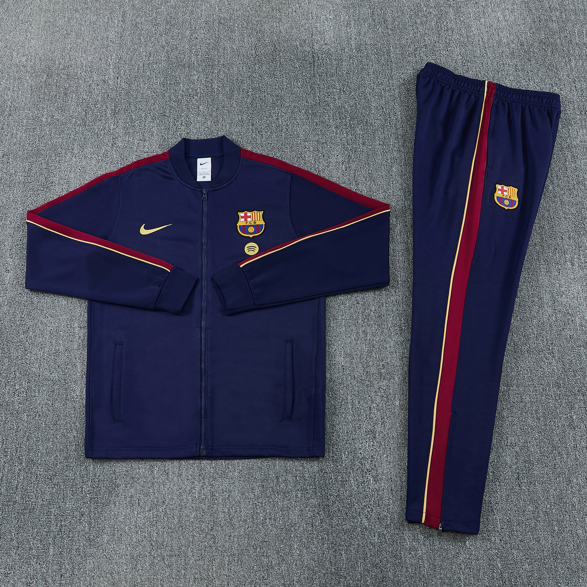Barcelona Full-Zip Trainingspak 26/27 'Marineblauw' - VOLWASSENEN