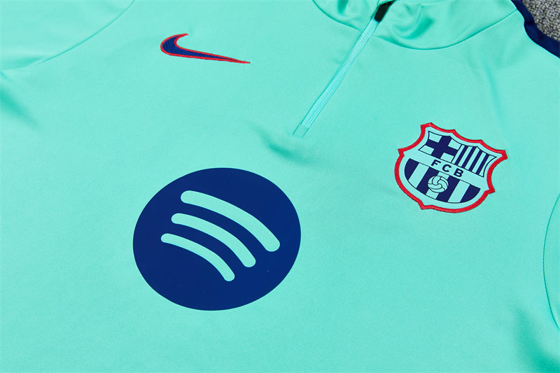 Barcelona Half-Pull Trainingspak 'Blauw-Groen' 26/27 - VOLWASSENEN