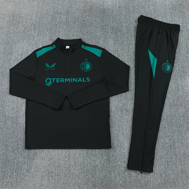 Feyenoord Half-Pull Trainingspak 'Zwart-Groen' 26/27 - VOLWASSENEN