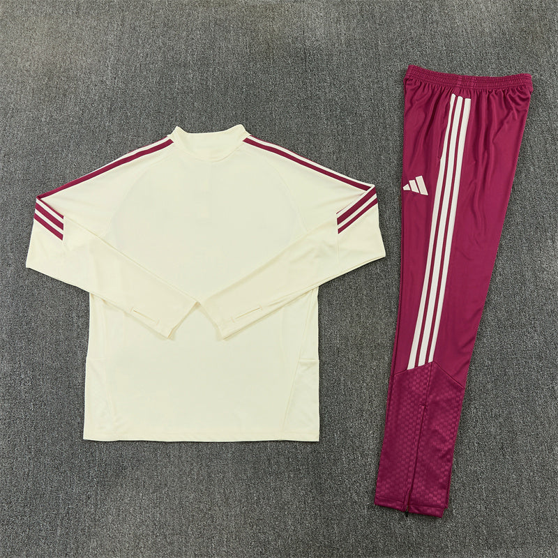 Real Madrid Half-Pull Trainingspak 'Beige-Roze' 26/27 - VOLWASSENEN