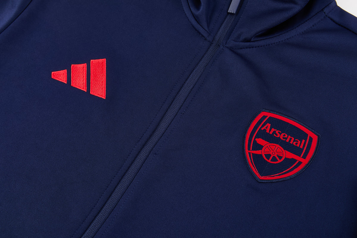 Arsenal Full-Zip Trainingspak 26/27 'Marineblauw' - VOLWASSENEN