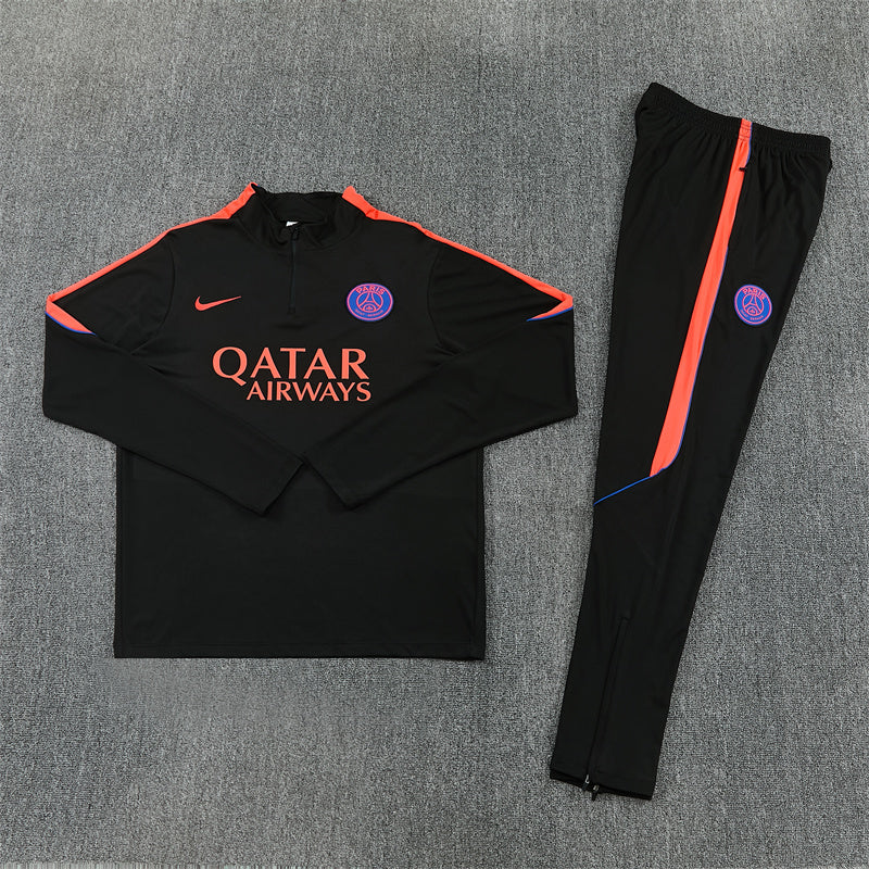 Paris Saint Germain Half-Pull Trainingspak 'Zwart' 26/27 - KINDEREN