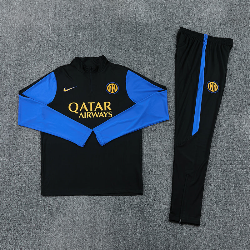 Inter Milan Half-Pull Trainingspak 'Zwart-Blauw' 26/27 - KINDEREN